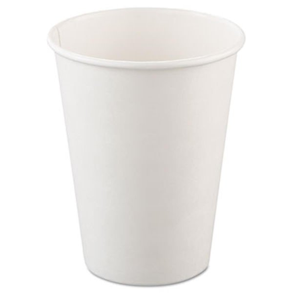 Solo Usa Solo Cups 412WN Single-Sided Poly Paper Hot Cups; 12oz; White; 50/Bag; 20 Bags/Carton 412WN